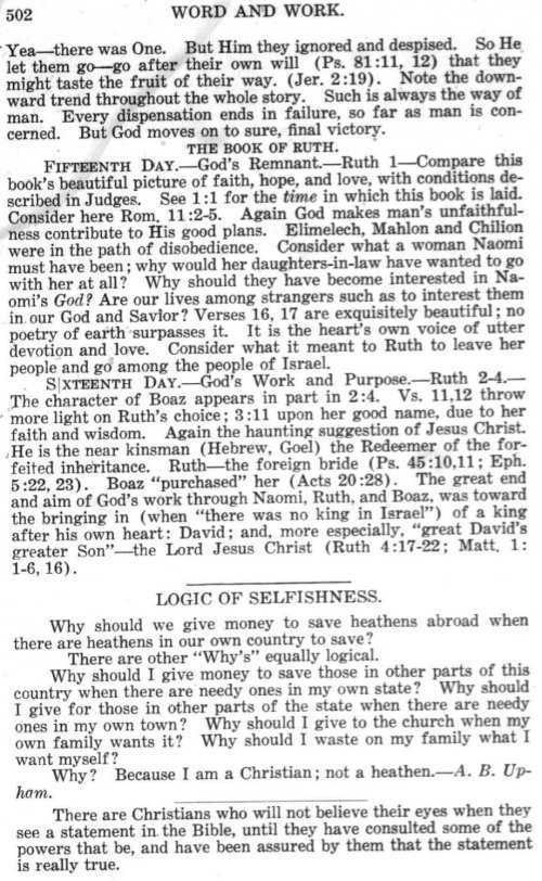 Word and Work, Vol.  9, No. 11, November 1916, p. 502