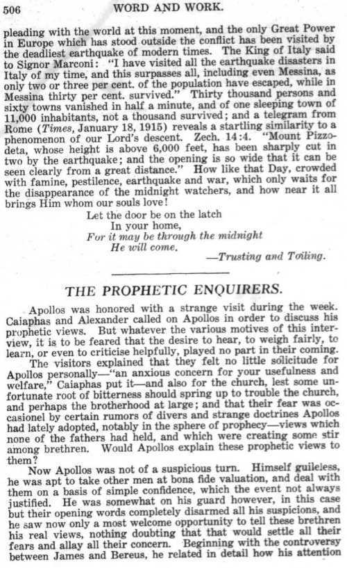 Word and Work, Vol.  9, No. 11, November 1916, p. 506