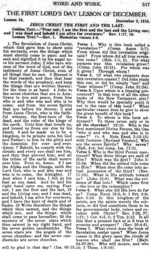 Word and Work, Vol.  9, No. 11, November 1916, p. 517