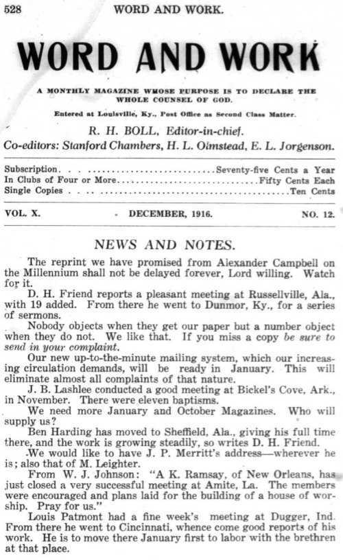 Word and Work, Vol.  9, No. 12, December 1916, p. 528