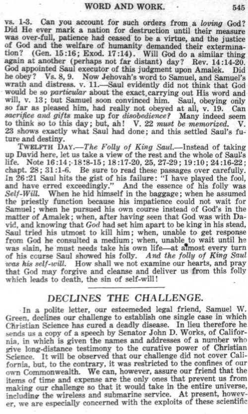 Word and Work, Vol.  9, No. 12, December 1916, p. 545