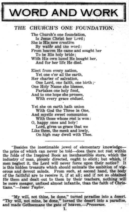 Word and Work, Vol. 10, No. 1, January 1917, p. 1