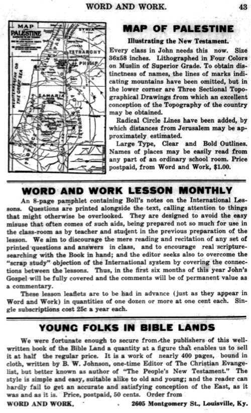 Word and Work, Vol. 10, No. 1, January 1917, p. 43