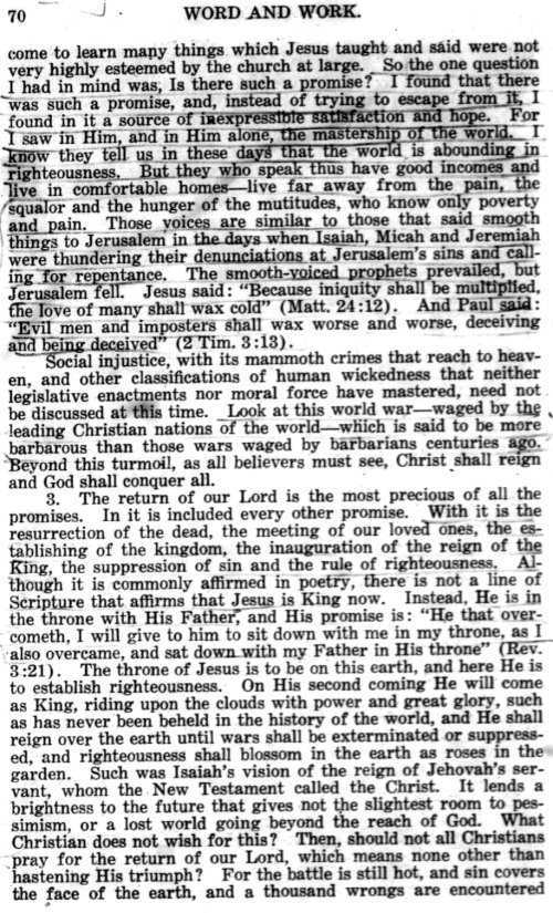 Word and Work, Vol. 10, No. 2, February 1917, p. 70