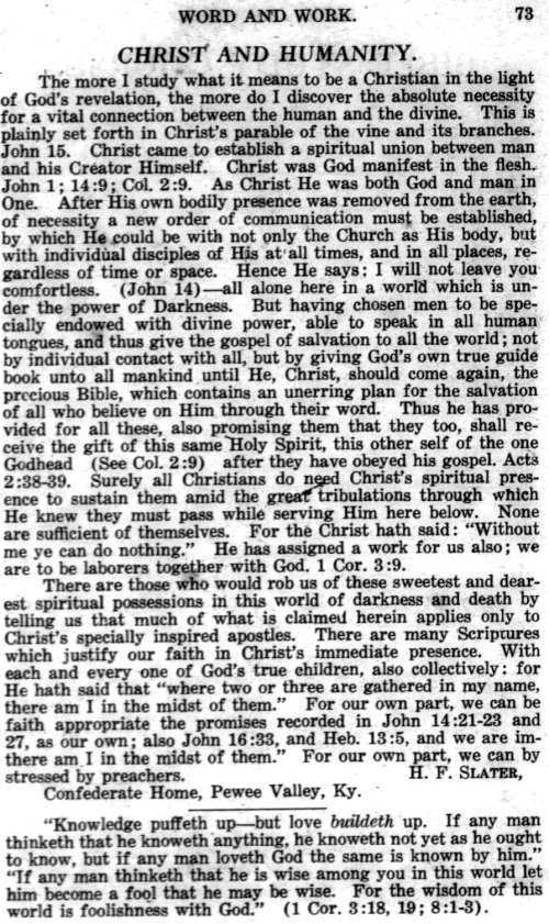 Word and Work, Vol. 10, No. 2, February 1917, p. 73