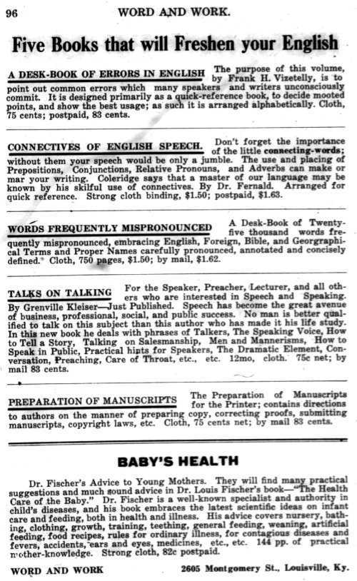 Word and Work, Vol. 10, No. 2, February 1917, p. 96