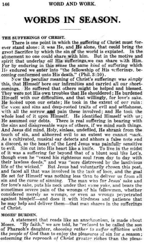 Word and Work, Vol. 10, No. 4, April 1917, p. 146