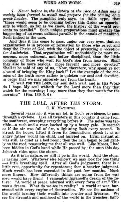 Word and Work, Vol. 10, No. 7, July 1917, p. 319