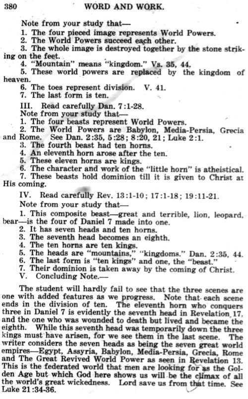 Word and Work, Vol. 10, No. 9, September 1917, p. 380