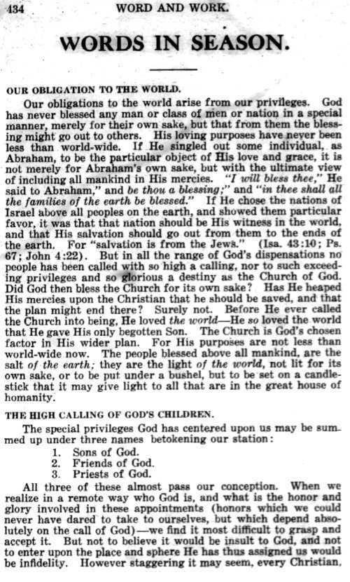 Word and Work, Vol. 10, No. 11, November 1917, p. 434