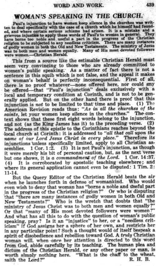 Word and Work, Vol. 10, No. 11, November 1917, p. 439