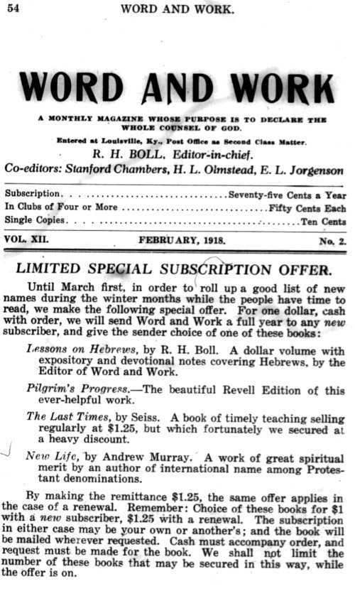 Word and Work, Vol. 11, No. 2, February 1918, p. 54