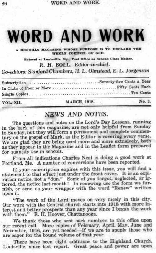 Word and Work, Vol. 11, No. 3, March 1918, p. 86