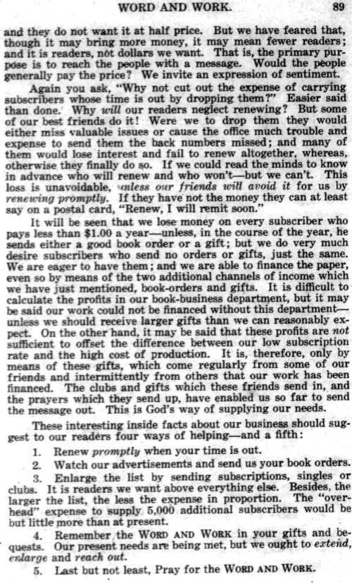 Word and Work, Vol. 11, No. 3, March 1918, p. 89