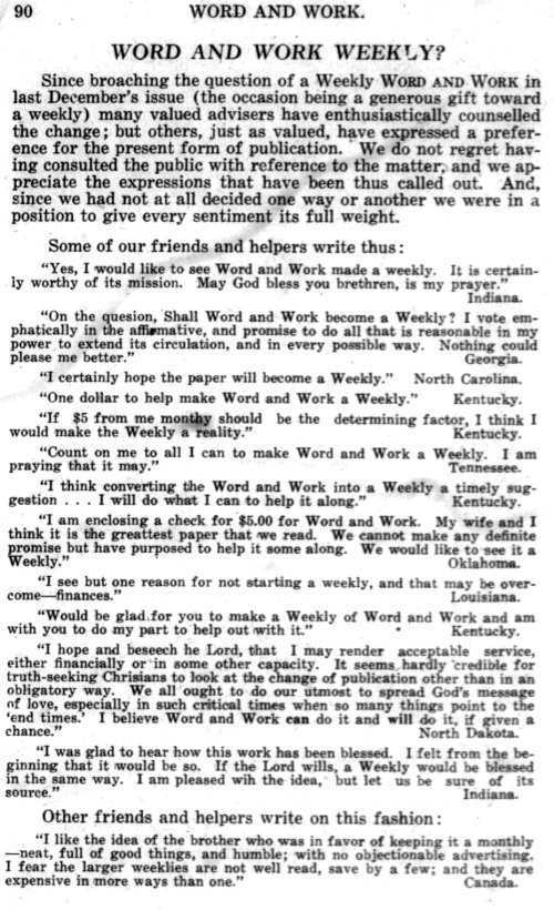 Word and Work, Vol. 11, No. 3, March 1918, p. 90
