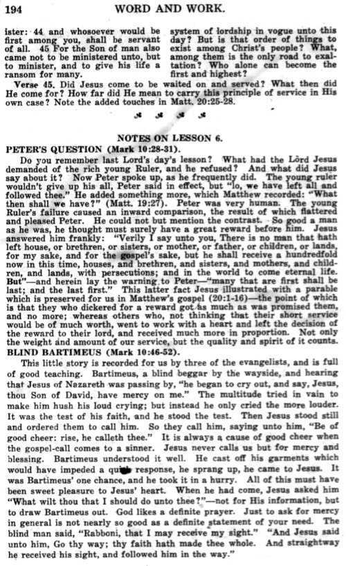 Word and Work, Vol. 11, No. 5, May 1918, p. 194