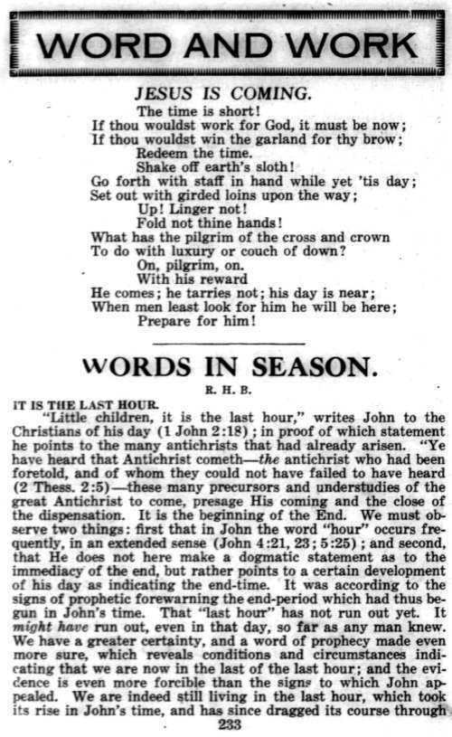 Word and Work, Vol. 11, No. 7, July 1918, p. 233