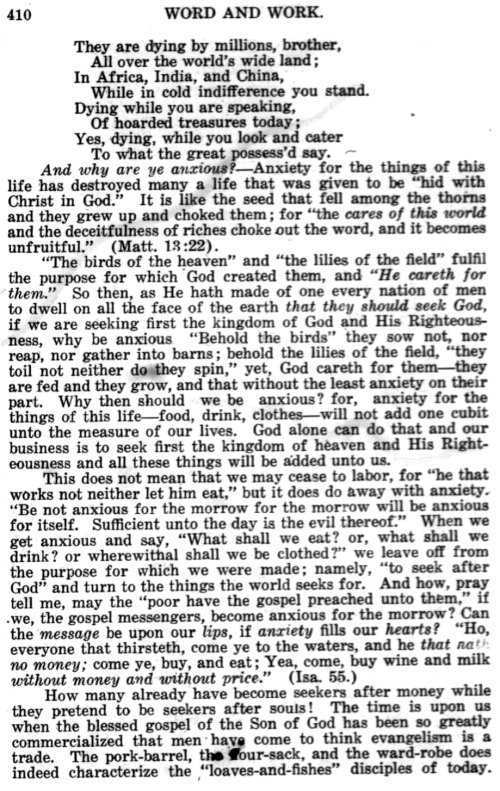 Word and Work, Vol. 11, No. 12, December 1918, p. 410