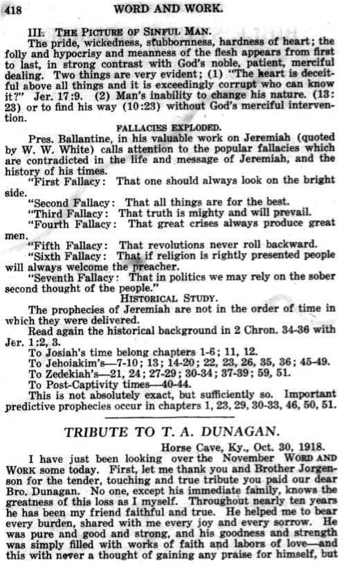 Word and Work, Vol. 11, No. 12, December 1918, p. 418