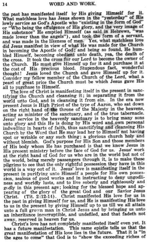 Word and Work, Vol. 12, No. 1, January 1919, p. 14