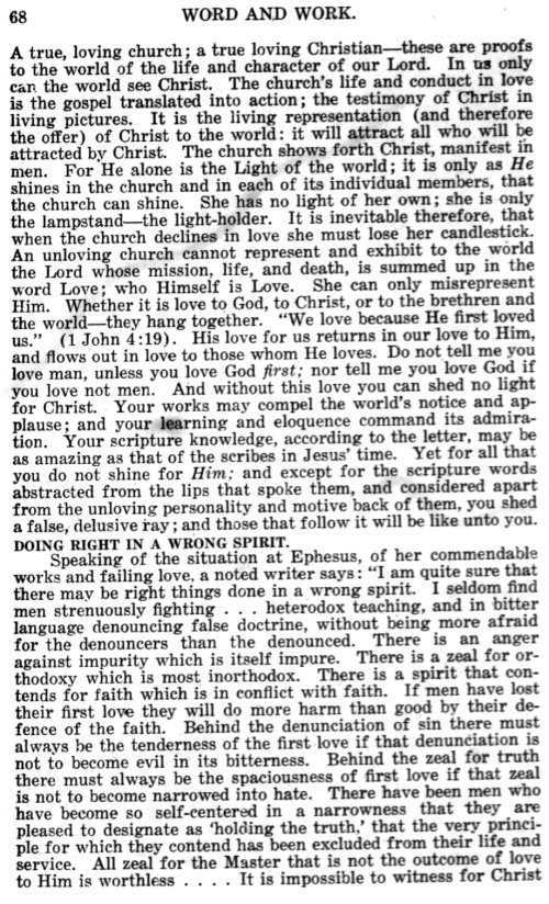 Word and Work, Vol. 12, No. 3, March 1919, p. 68