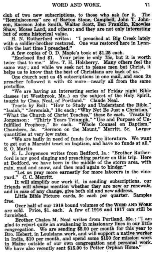 Word and Work, Vol. 12, No. 3, March 1919, p. 71