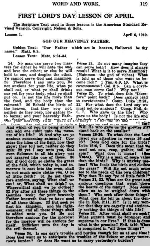 Word and Work, Vol. 12, No. 4, April 1919, p. 119