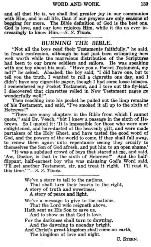 Word and Work, Vol. 12, No. 5, May 1919, p. 133