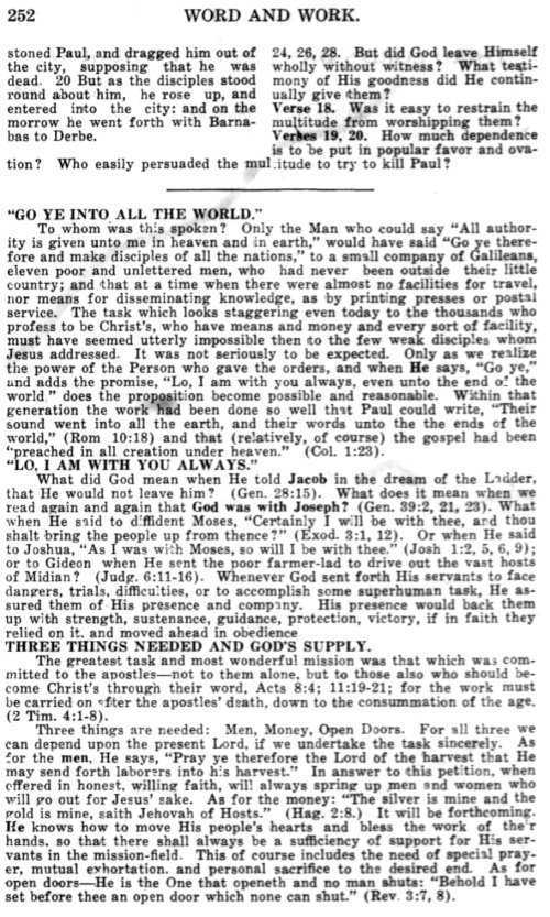 Word and Work, Vol. 12, No. 8, August 1919, p. 252