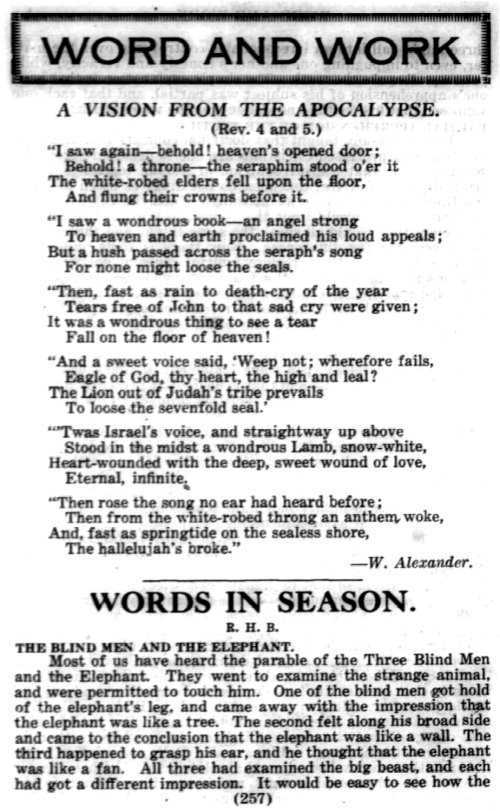 Word and Work, Vol. 12, No. 9, September 1919, p. 257