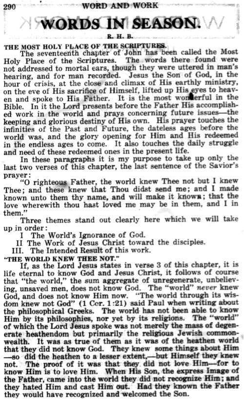 Word and Work, Vol. 12, No. 10, October 1919, p. 290