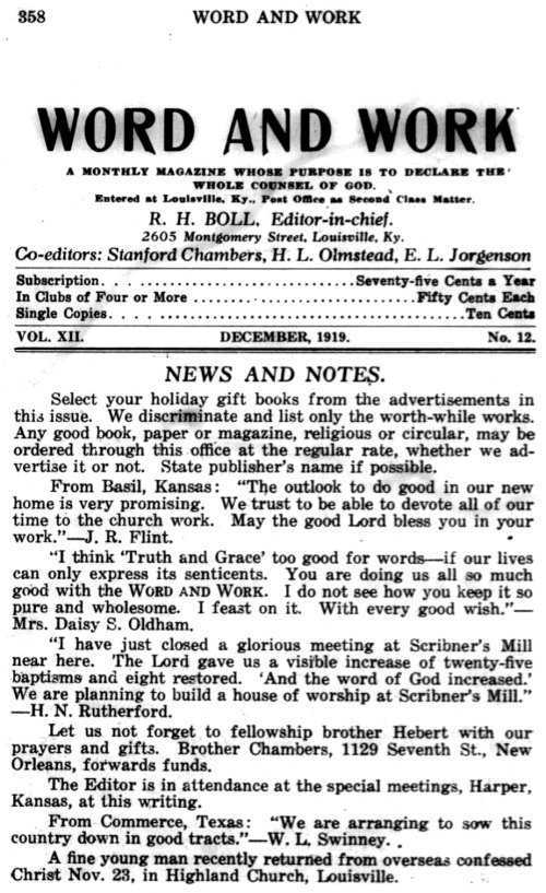 Word and Work, Vol. 12, No. 12, December 1919, p. 358