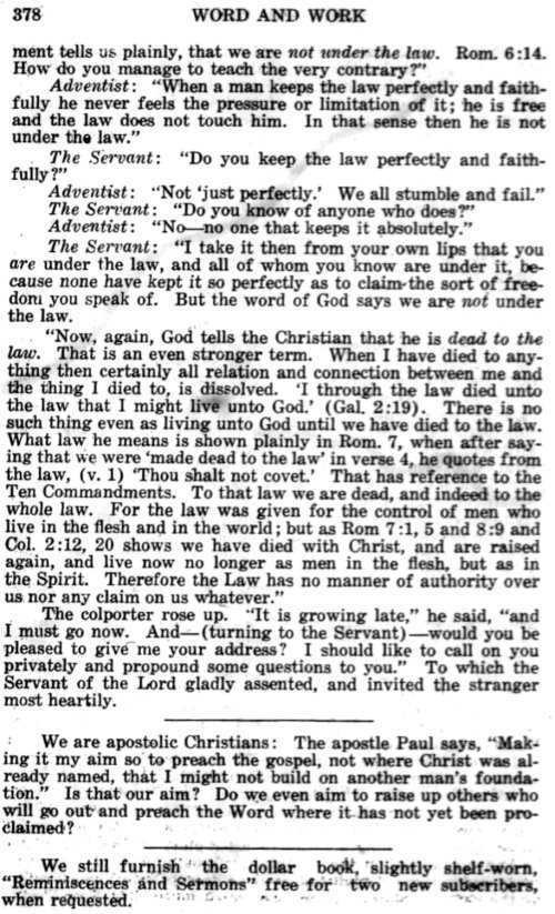 Word and Work, Vol. 12, No. 12, December 1919, p. 378