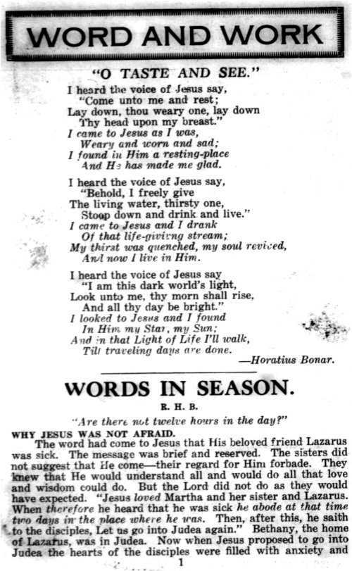 Word and Work, Vol. 13, No. 1, January 1920, p. 1