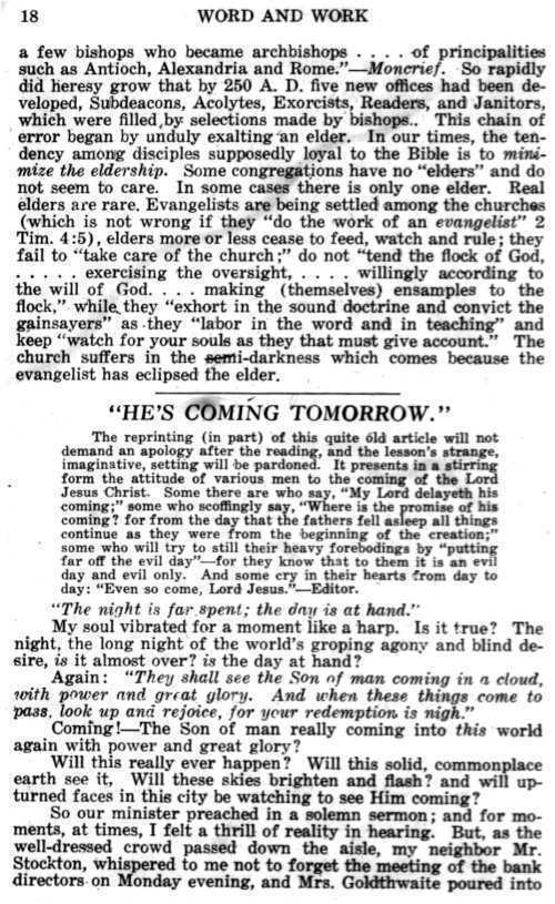 Word and Work, Vol. 13, No. 1, January 1920, p. 18
