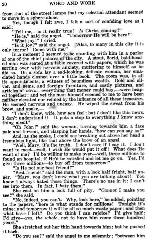 Word and Work, Vol. 13, No. 1, January 1920, p. 20