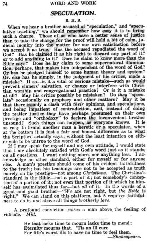 Word and Work, Vol. 13, No. 3, March 1920, p. 74