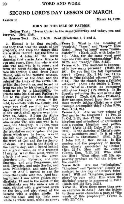 Word and Work, Vol. 13, No. 3, March 1920, p. 90