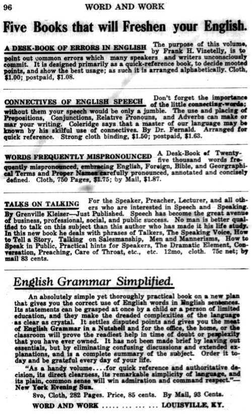 Word and Work, Vol. 13, No. 3, March 1920, p. 96