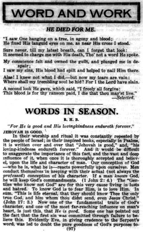 Word and Work, Vol. 13, No. 4, April 1920, p. 97