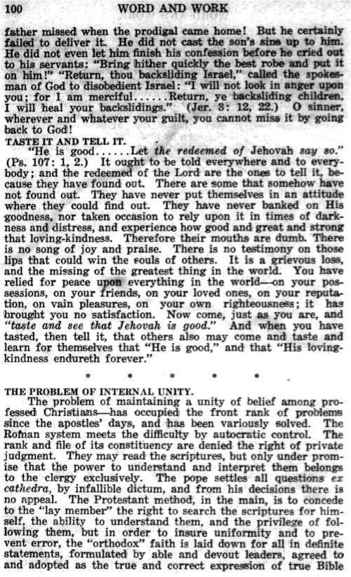 Word and Work, Vol. 13, No. 4, April 1920, p. 100