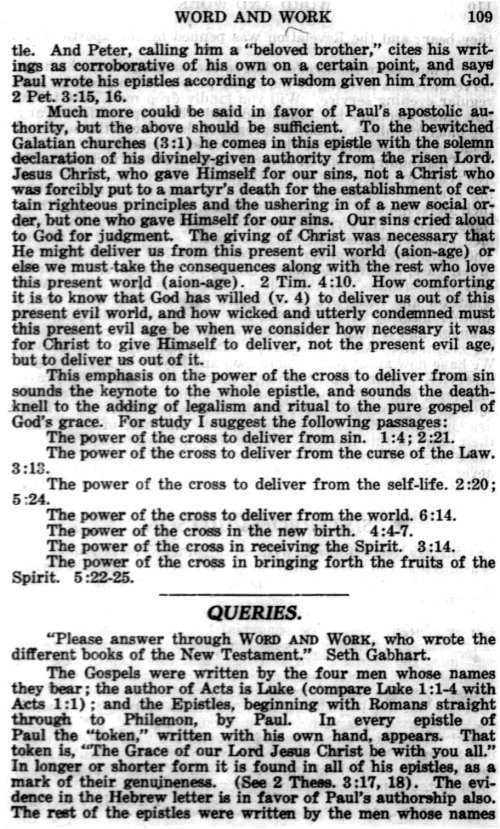 Word and Work, Vol. 13, No. 4, April 1920, p. 109