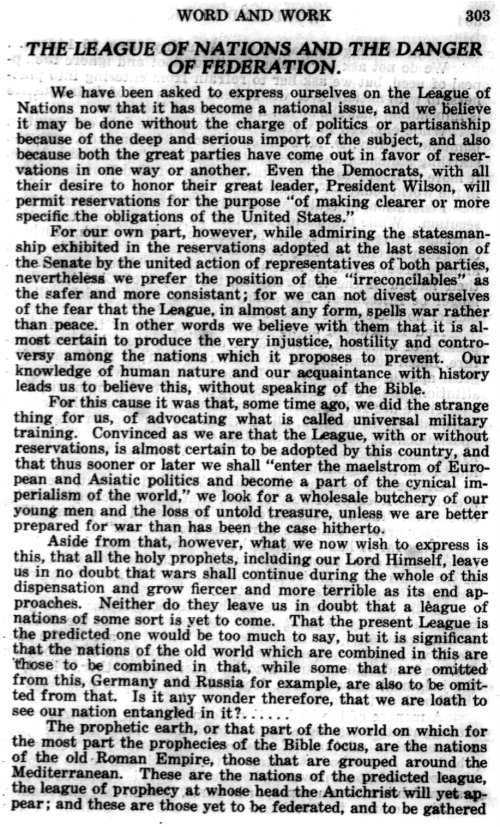 Word and Work, Vol. 13, No. 10, October 1920, p. 303