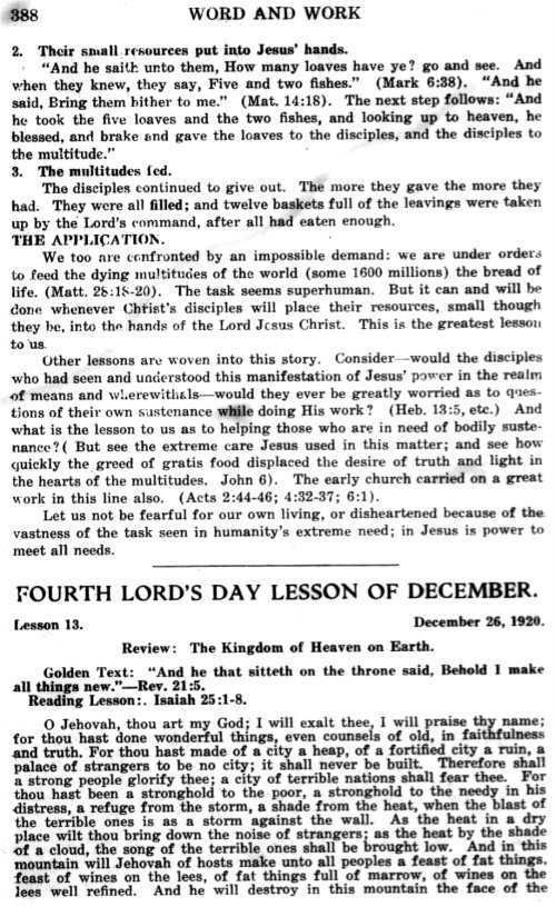 Word and Work, Vol. 13, No. 12, December 1920, p. 388