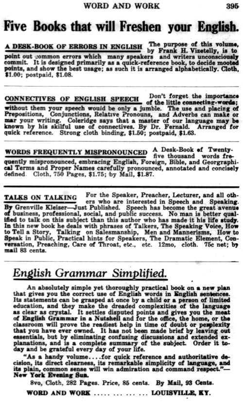 Word and Work, Vol. 13, No. 12, December 1920, p. 395