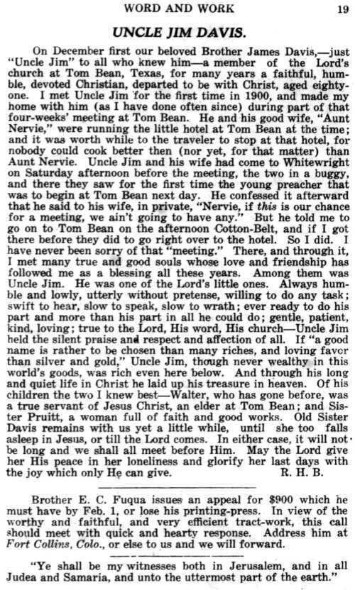 Word and Work, Vol. 14, No. 1, January 1921, p. 19