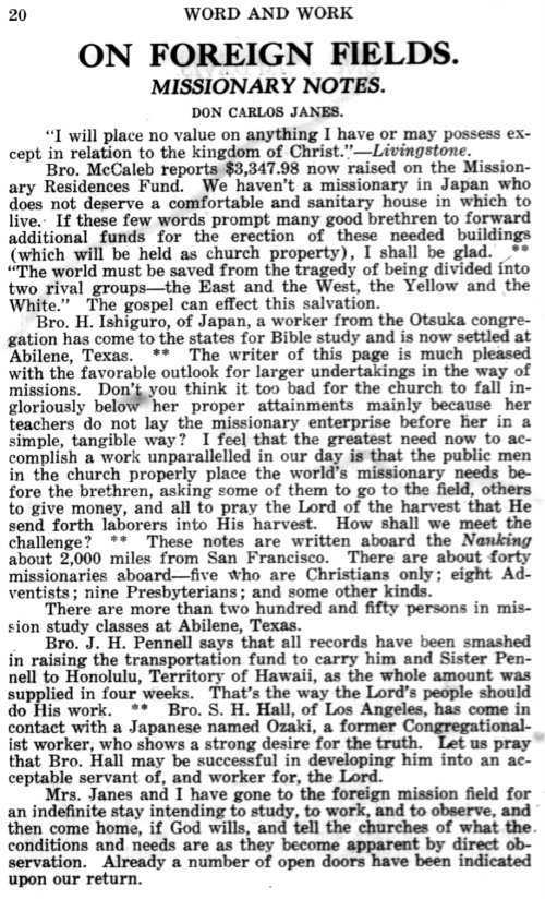 Word and Work, Vol. 14, No. 1, January 1921, p. 20