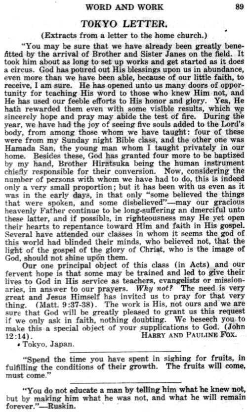 Word and Work, Vol. 14, No. 3, March 1921, p. 89