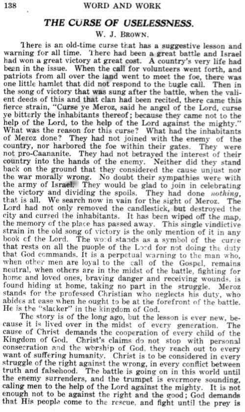 Word and Work, Vol. 14, No. 5, May 1921, p. 138