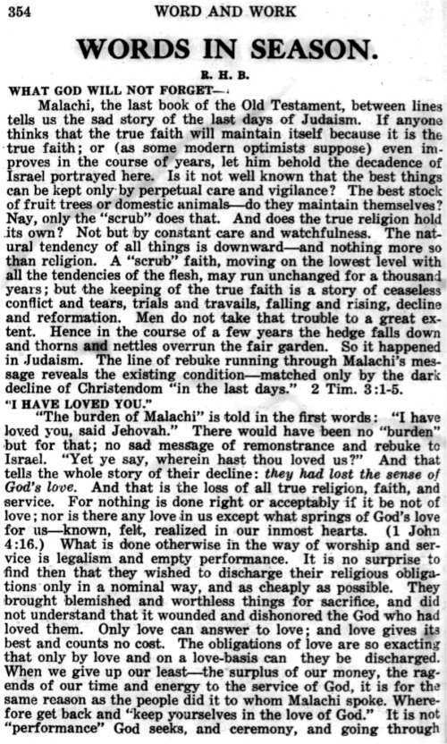 Word and Work, Vol. 14, No. 12, December 1921, p. 354